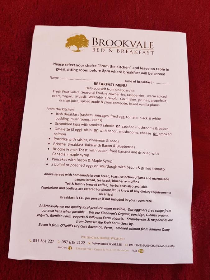 Bed and Breakfast Brookvale Wellingtonbridge Exterior foto